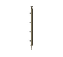Hliníkový sloupek HRB 40 mm 90/4 na chemickou kotvu